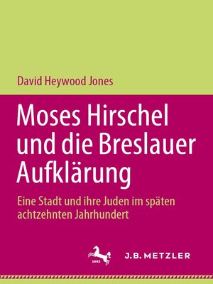 cover image of Moses Hirschel und die Breslauer Aufklärung